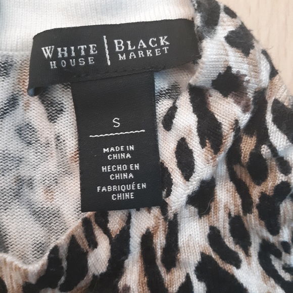 White House Black Market Leopard Print Top - Picture 5 of 5